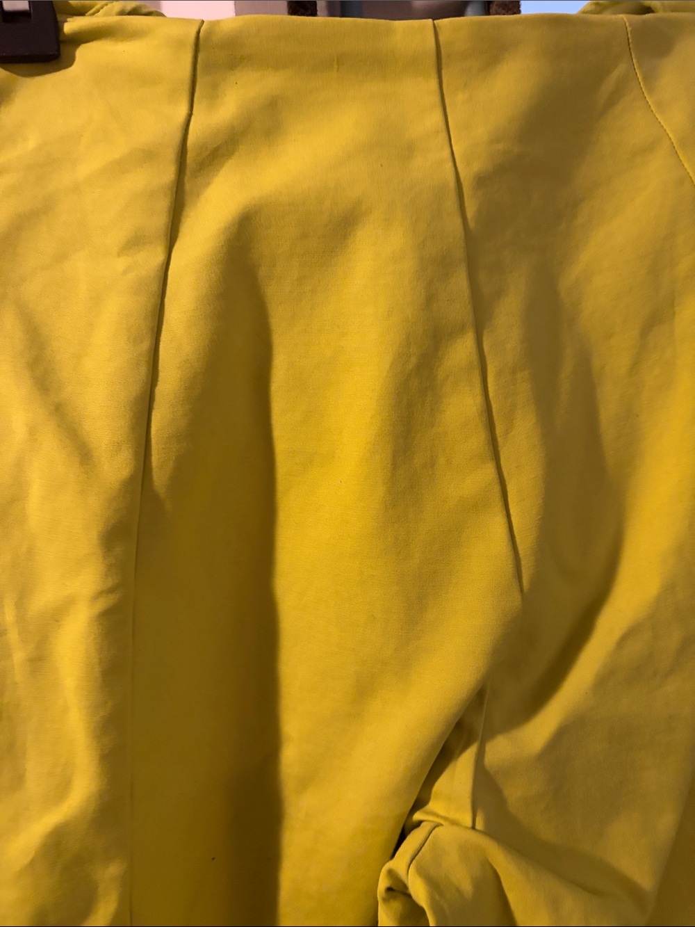 Anthropology Mauve High-Waist Wide Leg Pants in Mustard. Yellow/green - Picture 6 of 9